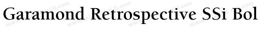Garamond Retrospective SSi Bold Italic字体转换